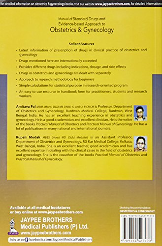 MANUAL OF STANDARD DRUGS AND EVIDENCE-BASED APPROACH TO OBSTETRICS & GYNECOLOGY - Retail Maharaj