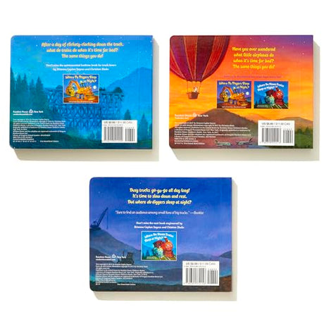 Where Do Diggers, Trains, and Planes Sleep at Night? Board Book Boxed Set (Where Do...Series) - Retail Maharaj