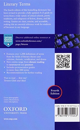 THE OXFORD DICTIONARY OF LITERARY TERMS 4E - Retail Maharaj
