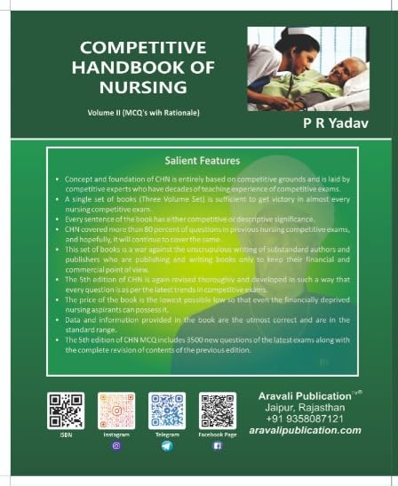 Competitive Handbook of Nursing Vol 2 MCQ (English) - Retail Maharaj