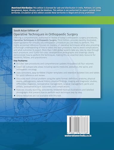 Operative Techniques in Orthopaedic Surgery, Vol 1, 3rd South Asian ed - Retail Maharaj