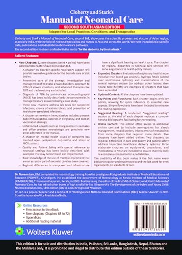 Cloherty and Stark’s Manual of Neonatal Care, 2nd South Asian ed - Retail Maharaj
