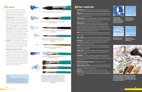 Watercolour for the Absolute Beginner: New Techniques, Projects and Inspiration With Full-Size Outlines - Retail Maharaj
