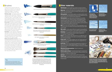 Watercolour for the Absolute Beginner: New Techniques, Projects and Inspiration With Full-Size Outlines - Retail Maharaj