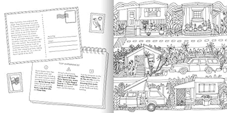 Road Trip! Coloring Book: Color Your Way to National Parks, Landmarks, and Roadside Attractions: A Coloring Book - Retail Maharaj