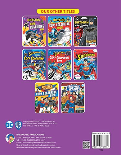 Batman Copy Colouring Book for Kids – Fun Superhero Colouring Pages to Develop Creativity, Fine Motor Skills, Confidence & Hand-Eye Coordination for Young Fans - Retail Maharaj