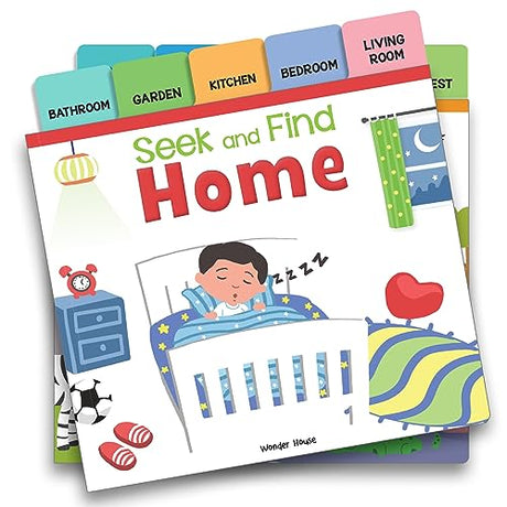 Seek And Find - Home : Early Learning Board Books With Tabs - Retail Maharaj