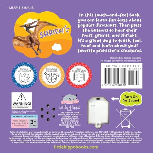 Dinosaurs Touch and Feel Book with Sound - Retail Maharaj