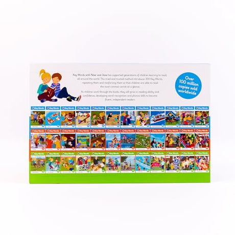 Key Words with Peter and Jane: 36 Classic Storybooks Box-Set - Level 1 to 12 - Practice Reading | Sight Words | Comprehension Questions | Writing Activity - Retail Maharaj