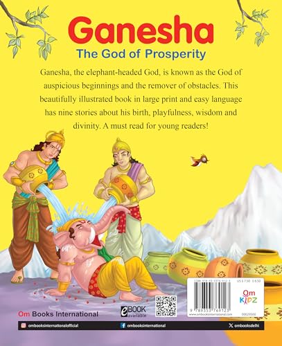 Ganesha: The God of Prosperity - Indian Mythology Illustrated Storybook for Children | Adventure Stories of Elephant Headed | Tales of Wisdom and Fun | Little Learners’ Hindu Mythology | Cultural & Moral Lessons | Colorful Picture Stories for Kids - Retail Maharaj