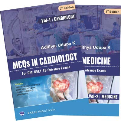 MCQs in Cardiology for DM/Neet SS 2Vols, Adithya Udupa K - 3rd, 2019.0 - Retail Maharaj