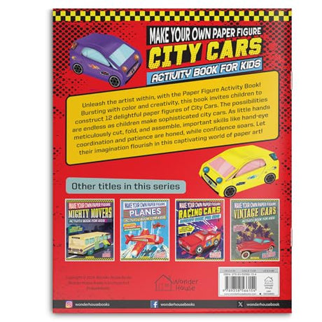 Make Your Own Paper Figures – City Cars Cut, Fold & Create Your Own Urban Vehicle Models | Ages 6–10 | Hands-On Paper Craft Fun for 2+ Hours - Retail Maharaj