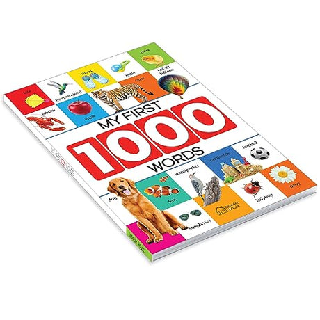 My First 1000 Words: Early Learning Picture Book to learn Alphabet, Numbers, Shapes and Colours, Transport, Birds and Animals, Professions, Opposite Words, Action Words, Parts of the body and Objects Around Us. - Retail Maharaj