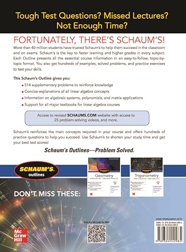 Schaum's Outline of Linear Algebra, Sixth Edition (Schaum's Outlines) - Retail Maharaj