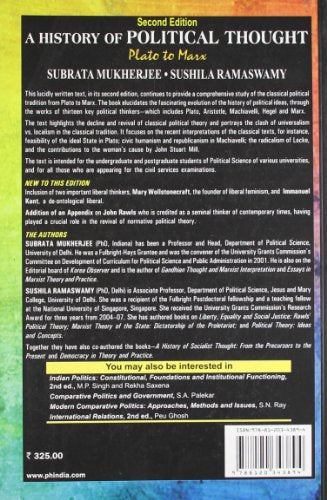 HISTORY OF POLITICAL THOUGHT: PLATO TO MARX, 2ND EDN - Retail Maharaj