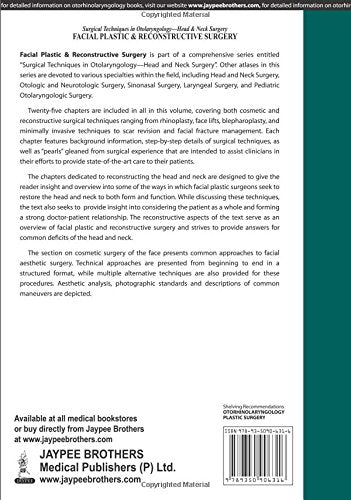 SURGICAL TECHNIQUES IN OTOLARYNGOLOGY - HEAD & NECK SURGERY :FACIAL PLASTIC & RECONSTRUCTIVE SURGERY - Retail Maharaj