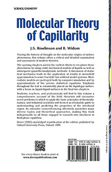 Molecular Theory of Capillarity (Dover Books on Chemistry) - Retail Maharaj