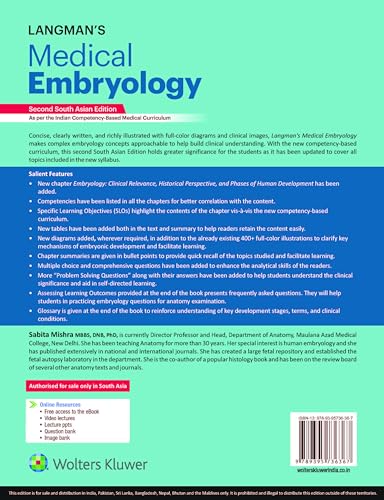 Langman’s Medical Embryology, 2nd South Asian ed (Embryology Series) - Retail Maharaj
