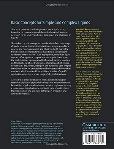 Basic Concepts for Simple and Complex Liquids - Retail Maharaj