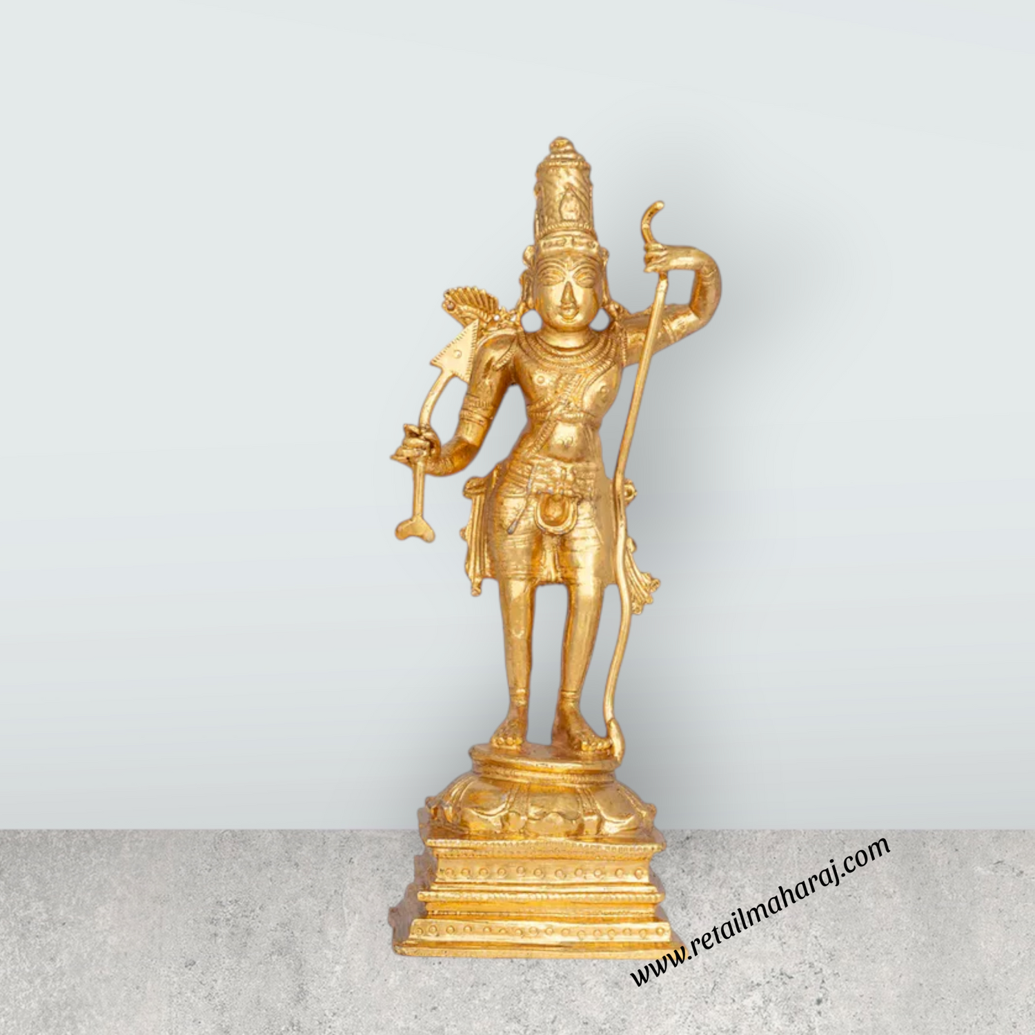 Ram Sita Murti - 7 x 2.5 Inches | Panchaloha Idol / Hindu God Statue Set / Ram Sita Idol For Pooja - Retail Maharaj