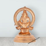 5235111Ayyappan Statue Sitting On Base - 1.5 x 1 Inches | Panchaloha Statue/ Ayyappan Vigraham With Arch for Pooja - Retail Maharaj