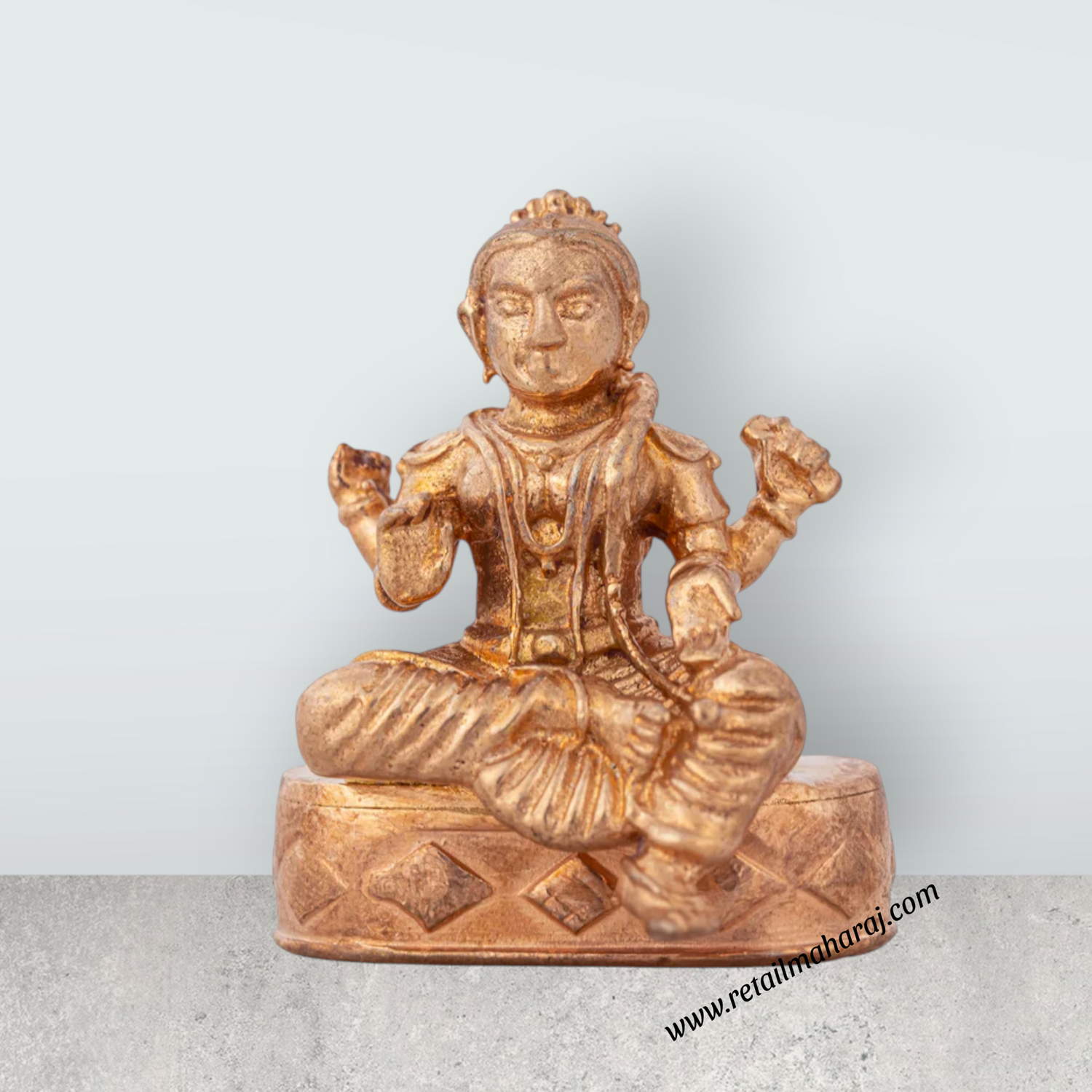 Balambigai Statue Sitting On Base - 1.25 x 1 Inches | Panchaloha Statue/ Balambigai Idol for Pooja - Retail Maharaj