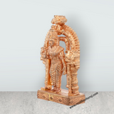 Meenakshi Amman Statue Standing On Base - 3x2 Inches | Panchaloha Statue/ Meenakshi Statue With Arch for Pooja - Retail Maharaj