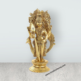 Murugan Statue - 10 x 5 Inches | Antique Brass Statue/ Murugan with Peacock Idol/ Murugan Silai for Pooja - Retail Maharaj