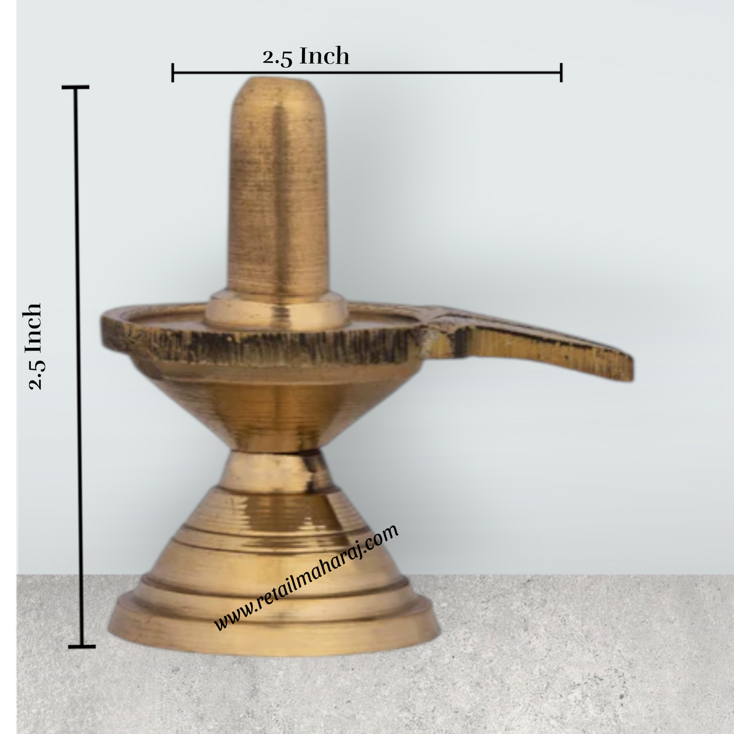 Brass Shiv Ling Idol – Shiva Lingam Statue for Pooja (2.5 Inches) - Retail Maharaj