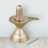 Shiv Ling Murti - 3 x 2.75 Inches | Brass Statue/ Shivalinga Statue for Pooja/ 125 Gms Approx