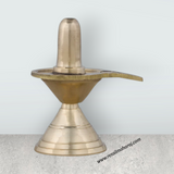 Shiv Ling Murti - 3 x 2.75 Inches | Brass Statue/ Shivalinga Statue for Pooja/ 125 Gms Approx
