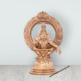 Ayyappan Statue With Arch - 6 x 4.5 Inches | Panchaloha Statue/ Ayyappa Idol for Pooja/ 800 Gms Approx - Retail Maharaj