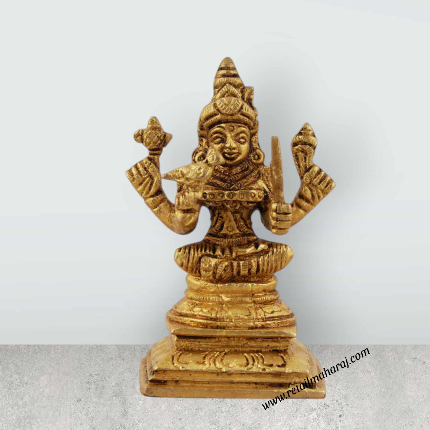 Kamatchi Amman Statue | Brass Idol/ Kamatchi Amman Silai for Pooja - Retail Maharaj