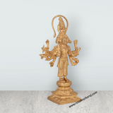 5 Face Hanuman standing On Base Murti -11 x 6.5 Inches | Panchaloham Statue/ Anjaneyar Sculpture For Home Decor - Retail Maharaj