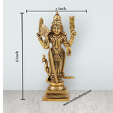 Murugan Statue – Antique Finish Murugan Idol / Murugan Silai for Pooja (6 Inches | Approx. 780 g) - Retail Maharaj
