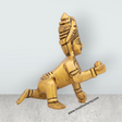 Krishnan Statue - 3.5 x 2.75 Inches | Brass Statue/ Crawling Krishna Idol for Pooja/ 335 Gms Approx - Retail Maharaj