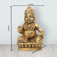 Kuber Statue - 2 x 1 Inches | Kuber Murti/ Antique Brass Idol for Pooja/ 110 Gms Approx - Retail Maharaj