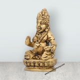 Kuber Statue - 2 x 1 Inches | Kuber Murti/ Antique Brass Idol for Pooja/ 110 Gms Approx - Retail Maharaj