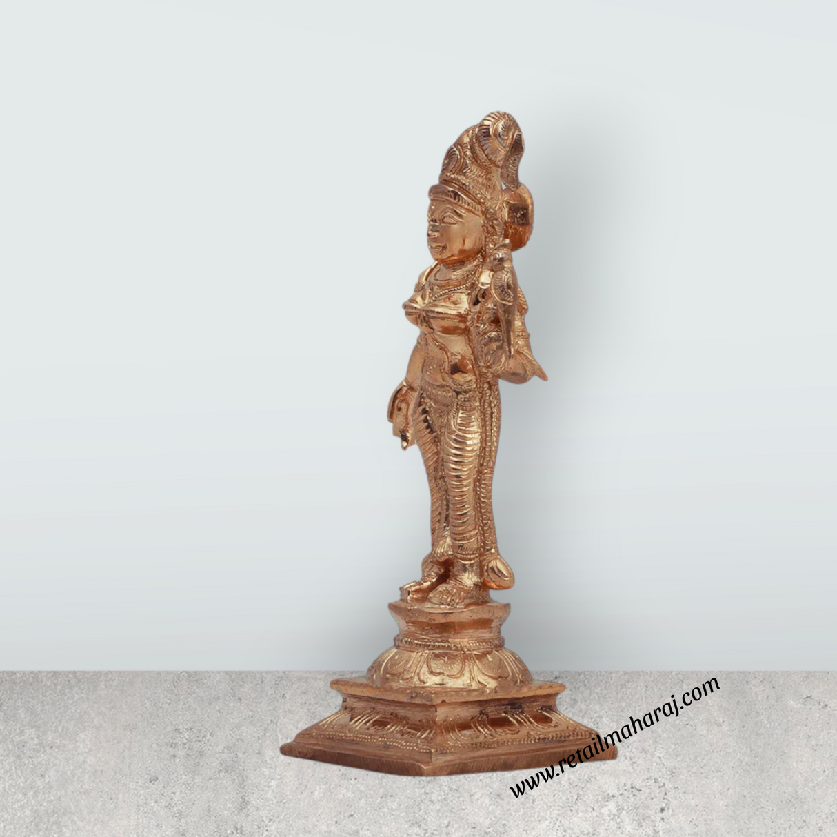 Andal Statue - 5 Inches | Panchaloha Statue/ Goda Devi Vigraham for Pooja/ 330 Gms Approx - Retail Maharaj