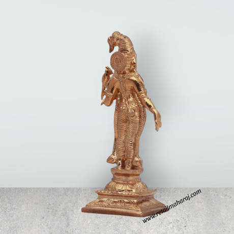 Andal Statue - 5 Inches | Panchaloha Statue/ Goda Devi Vigraham for Pooja/ 330 Gms Approx - Retail Maharaj