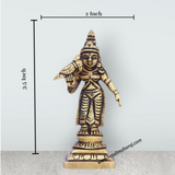 Meenakshi Amman Statue - 3.5 x 2 Inches | Brass Idol/ Meenakshi Amman Idol for Pooja/ 130 Gms Approx - Retail Maharaj