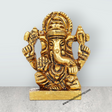 Ganesh Murti - Square - 1.5 Inches | Antique Statue / Vinayagar Statue/ Ganesha Idol for Pooja - Retail Maharaj