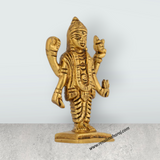 Dhanvantari Murti Standing On Base - 3 X 2 Inches | Antique Brass Idol/ Dhanvantri Murti For Home And Worship - Retail Maharaj