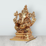 Ganesh Murti - 4 Inches | Antique Brass Statue/ Vinayagar Statue/ Ganesha Idol for Pooja - Retail Maharaj