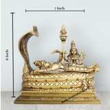 Sri Ranganathar Statue - 6 x 7 Inches | Antique Brass Idol/ Ranganathar Idol for Pooja/ 2 Kgs Approx - Retail Maharaj