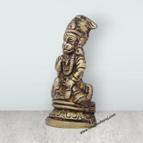 Anjaneya Statue - 2 x 1.5 Inches | Antique Brass Idol/ Hanuman Statue for Pooja/ 80 Gms Approx