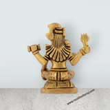 Shivan Idol - 4 x 3 Inches | Antique Brass Statue/ Siva Statue for Home/ 520 Gms Approx - Retail Maharaj