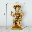 Lakshmi Narasimhar with Nagam - 5 Inches | Brass Statue/ Antique Finish Lakshmi Narasimha Statue for Pooja - Retail Maharaj
