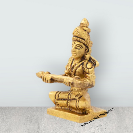 Annapuran Devi Murti - 2 x 1.75 Inches | Brass Idol/ Annapoorani Statue/ Annapurna Idol for Pooja - Retail Maharaj