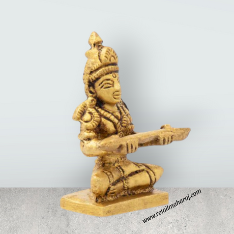 Annapuran Devi Murti - 2 x 1.75 Inches | Brass Idol/ Annapoorani Statue/ Annapurna Idol for Pooja - Retail Maharaj